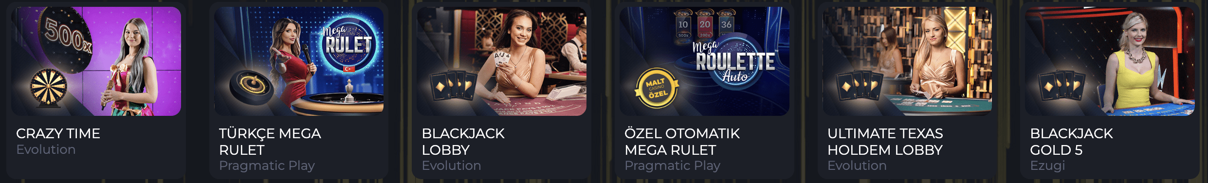 Malt Casino Canlı Krupiye Oyunları önizlemesi